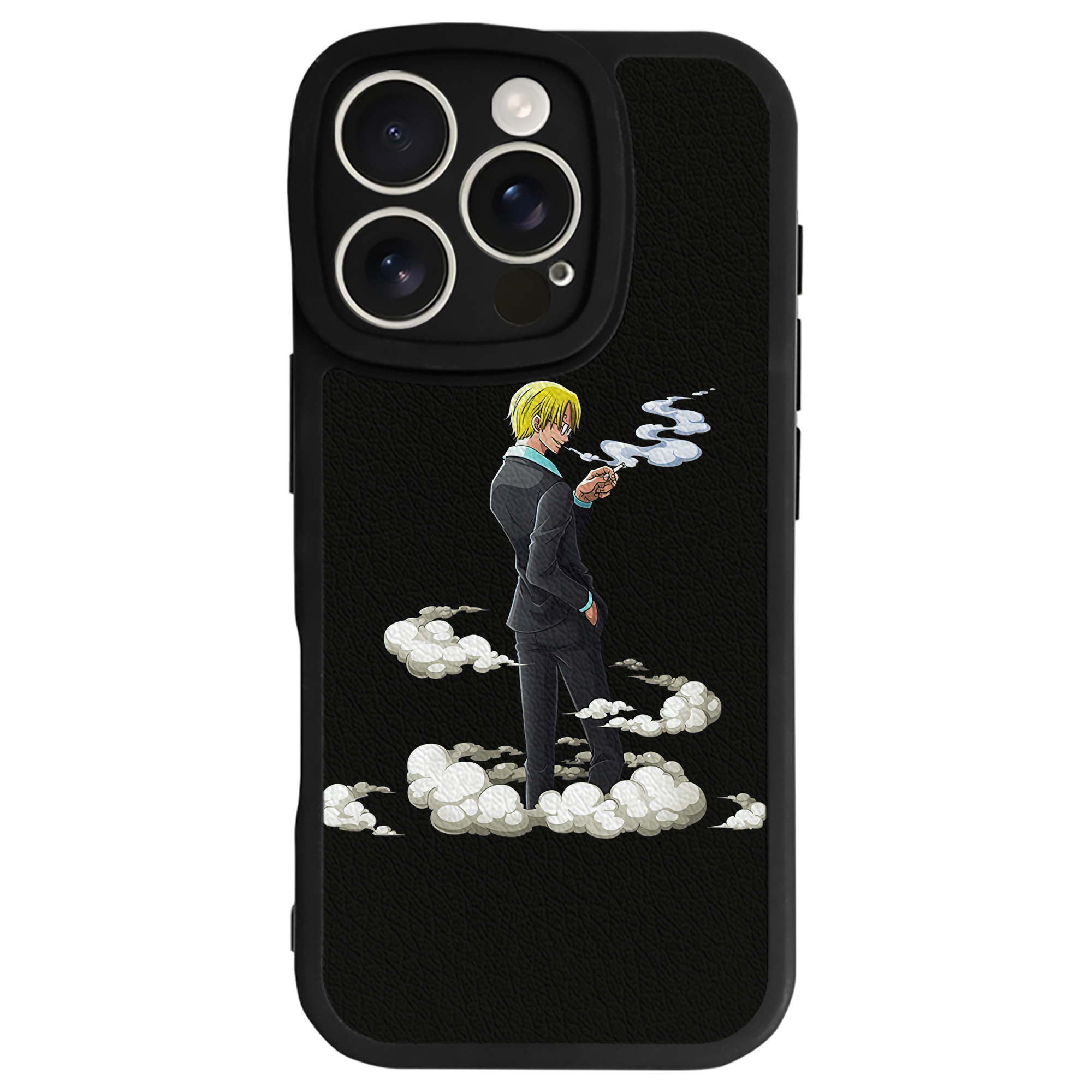（画像用） ワンピース サンジ ONE PIECE Sanji 【iPhone 16シリーズ対応】シリコンスマホケース（レザー調） 材質：シリコン